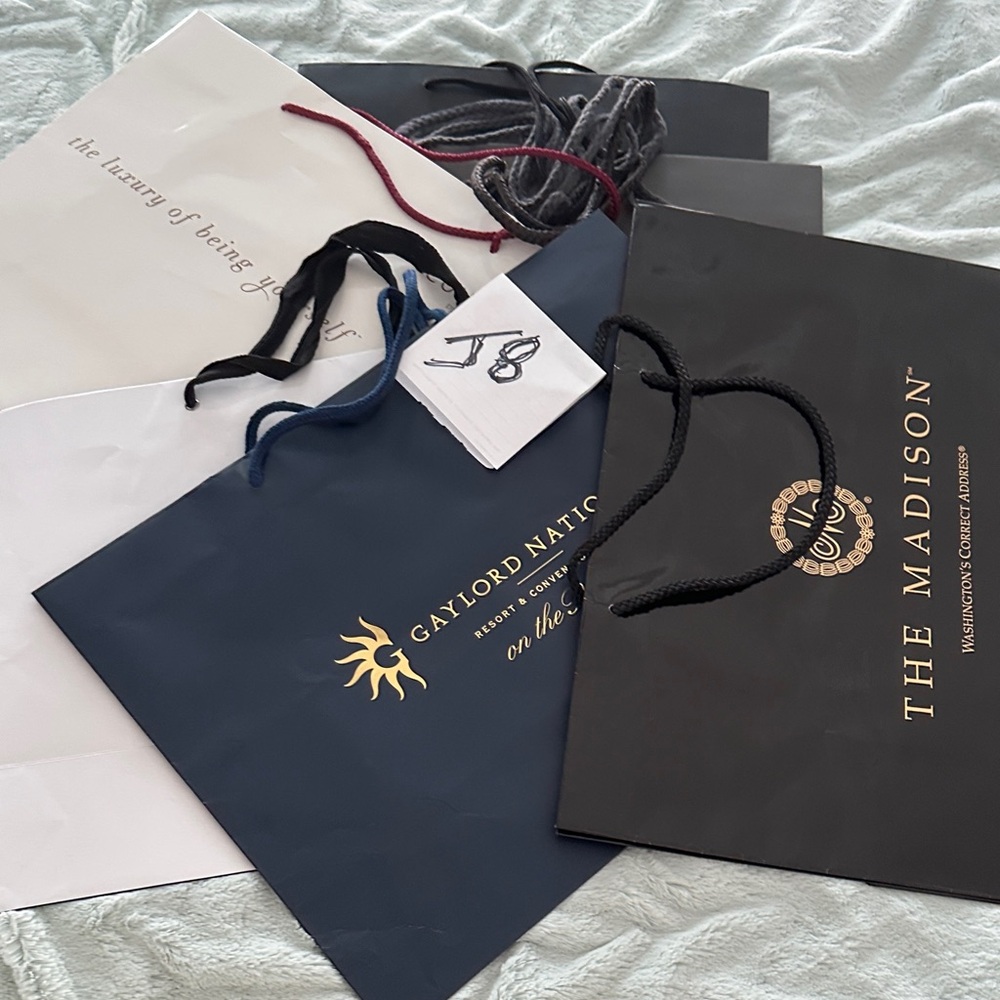 8 Assorted Empty Designer Shopping Bags - Picture 11 of 11